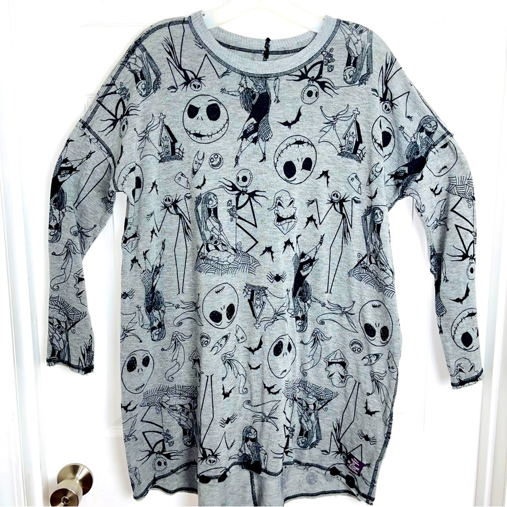 Disney Tim Burton’s Nightmare Before Christmas Jack Skellington Long Sweater S